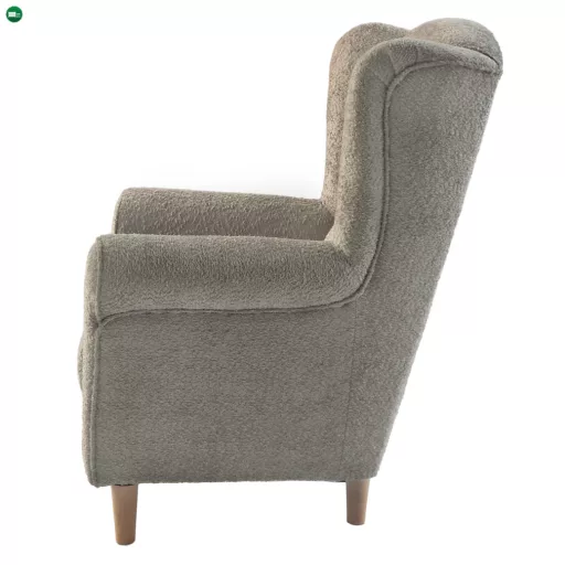 Füles fotel, szürkésbézs Taupe szövet Coral, CHARLOT