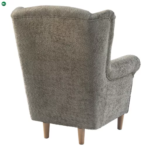 Füles fotel, szürkésbézs Taupe szövet Coral, CHARLOT