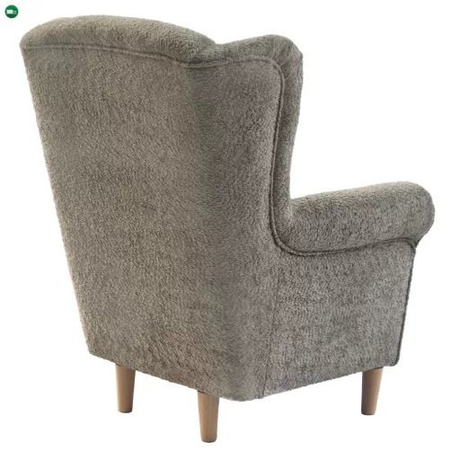 Füles fotel, szürkésbézs Taupe szövet Coral, CHARLOT