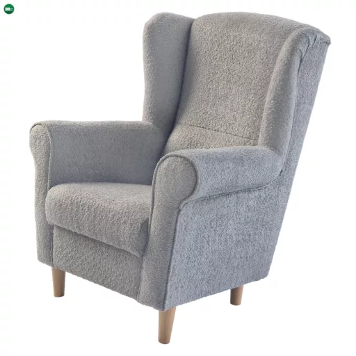 Füles fotel, szürke szövet Coral, CHARLOT