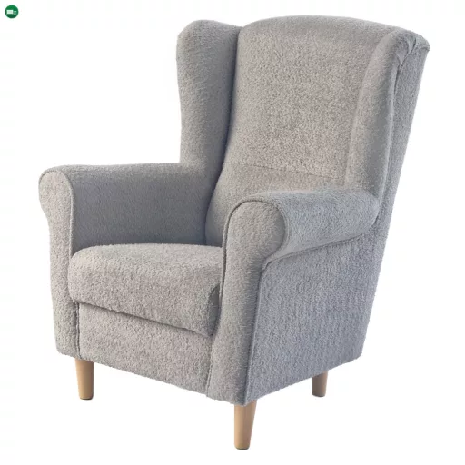 Füles fotel, szürke szövet Coral, CHARLOT