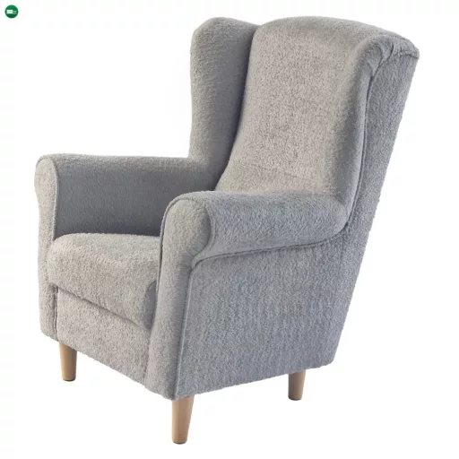 Füles fotel, szürke szövet Coral, CHARLOT