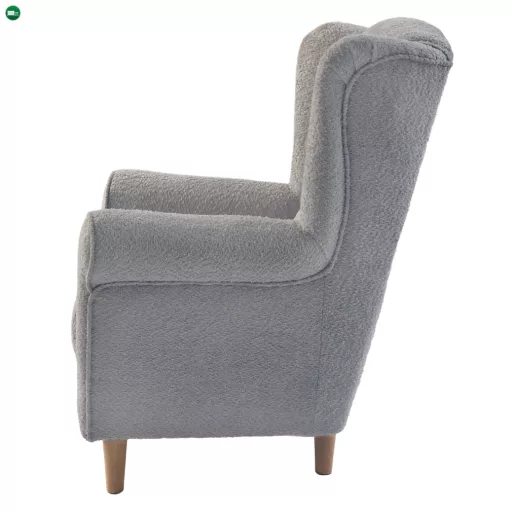 Füles fotel, szürke szövet Coral, CHARLOT