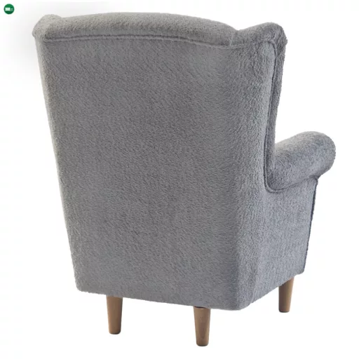 Füles fotel, szürke szövet Coral, CHARLOT