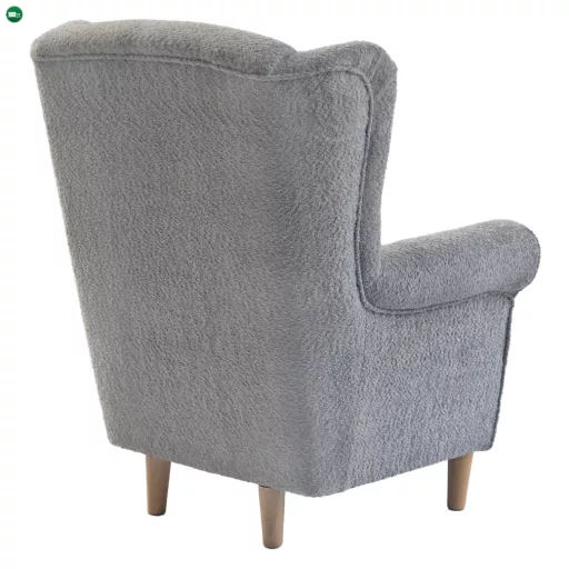 Füles fotel, szürke szövet Coral, CHARLOT