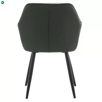   Dizájnos fotel, zöld/világosszürke melír/fekete, KATRIEL