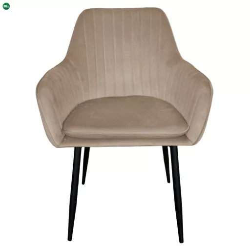 Dizájnos fotel, szürkésbarna Taupe Velvet anyag, ZIRKON NEW