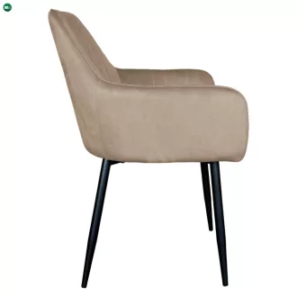   Dizájnos fotel, szürkésbarna Taupe Velvet anyag, ZIRKON NEW