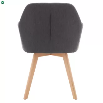 Dizájnos fotel, sötétszürke/bükk, CLORIN 2 NEW