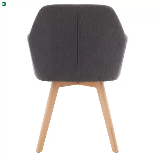 Dizájnos fotel, sötétszürke/bükk, CLORIN 2 NEW