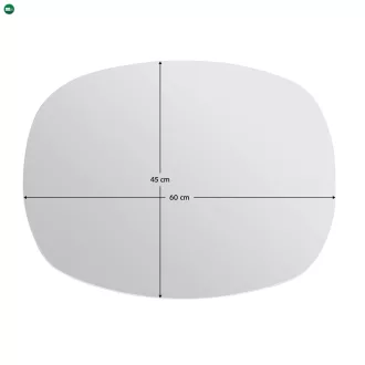 Ovális tükör, keret nélkül, NEVES TYP 1