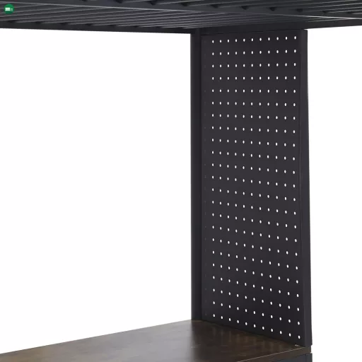 Emeletes ágy, fekete, fém, 90x200, NIVARA