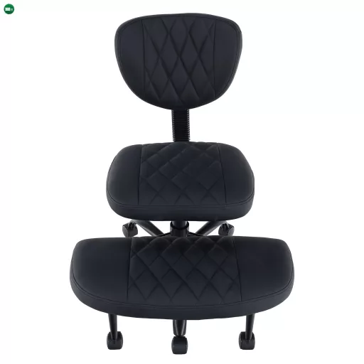 Ergonomikus térdeplőszék, fekete műbőr/fekete, SAMER