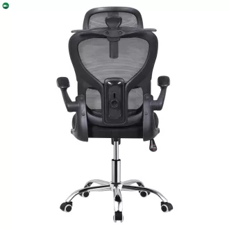 Irodai szék, fekete/króm, 150 kg teherbírás, GILON