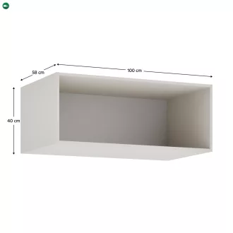 Szekrénybővítmény korpusz 100, kasmír, KREO
