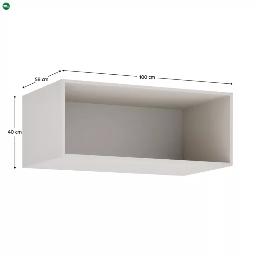 Szekrénybővítmény korpusz 100, kasmír, KREO