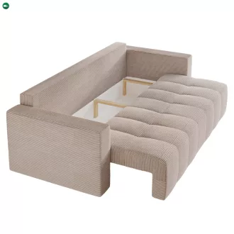 Kinyitható heverő, bézs Taupe, LEONY