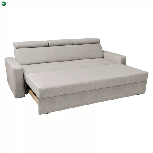 Kinyitható kanapé, bézsszürke Taupe, KINGA