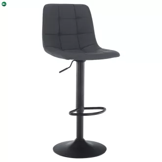 Bárszék, szürke/fekete, LAHELA NEW