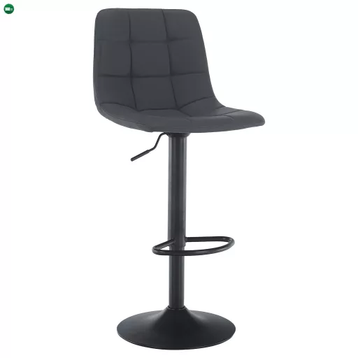 Bárszék, szürke/fekete, LAHELA NEW