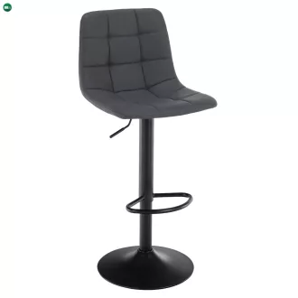 Bárszék, szürke/fekete, LAHELA NEW