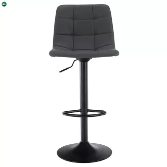 Bárszék, szürke/fekete, LAHELA NEW