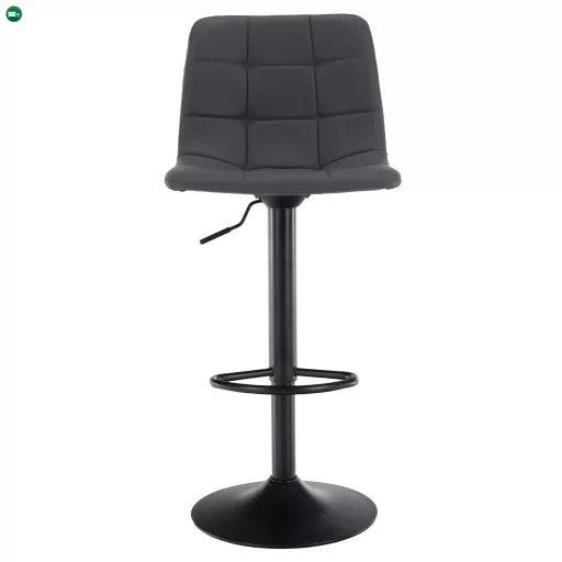 Bárszék, szürke/fekete, LAHELA NEW