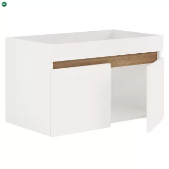 Mosdó alatti szekrény, fehér/artisan tölgy, CHOICE 80