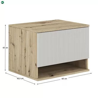 Mosdó alatti szekrény, artisan tölgy/kasmír, COLOS 60