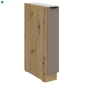   Alsó szekrény kihúzható kosárral, sandgrau/artisan tölgy, FRISBO 15 D CARGO BB