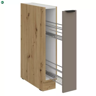   Alsó szekrény kihúzható kosárral, sandgrau/artisan tölgy, FRISBO 15 D CARGO BB