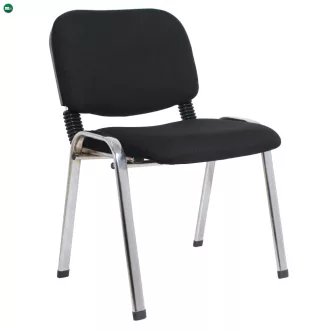 Irodai szék, fekete/króm, ISO CHROM