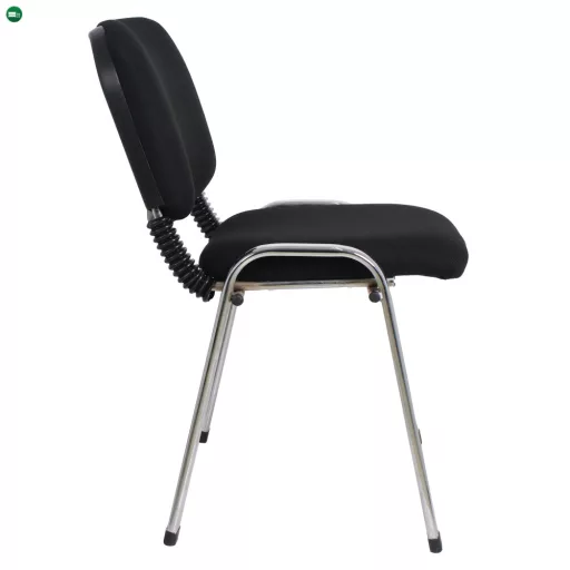 Irodai szék, fekete/króm, ISO CHROM