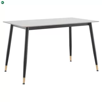   Étkezőasztal, fehér márvány/fekete/arany, 121x71 cm, FLORENC TYP 1