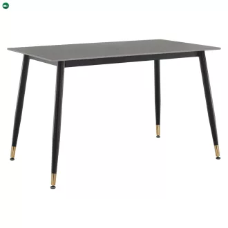   Étkezőasztal, szürke/fekete/arany, 121x71 cm, FLORENC TYP 1