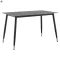Étkezőasztal, szürke/fekete/arany, 121x71 cm, FLORENC TYP 1