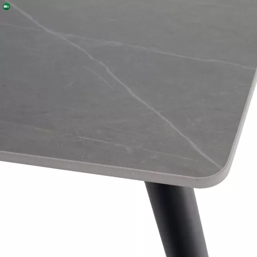 Étkezőasztal, szürke/fekete/arany, 121x71 cm, FLORENC TYP 1