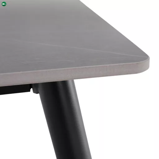 Étkezőasztal, szürke/fekete/arany, 121x71 cm, FLORENC TYP 1