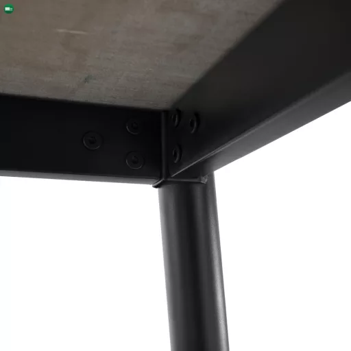 Étkezőasztal, szürke/fekete/arany, 121x71 cm, FLORENC TYP 1