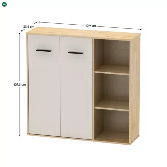 Szekrény, artisan tölgy/kasmír, MAURUS NEW MA32