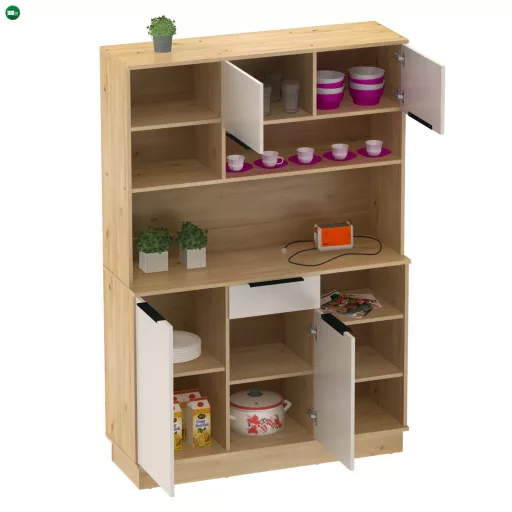 Négyajtós tálaló, artisan tölgy/kasmír, LILIEN TYP 2