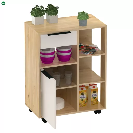Egyajtós tálaló, artisan tölgy/kasmír, LILIEN TYP 3