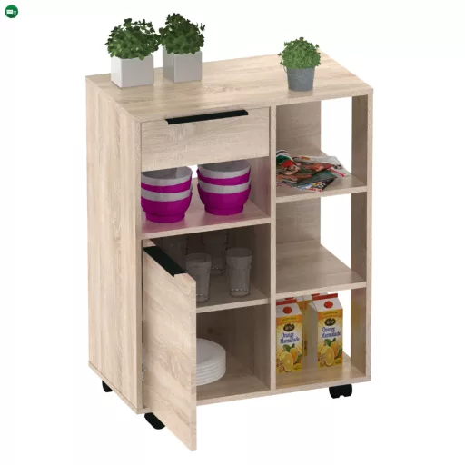 Egyajtós tálaló, sonoma tölgy, LILIEN TYP 3