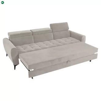 3-személyes, kihúzható kanapé, bézs Taupe, BARELO