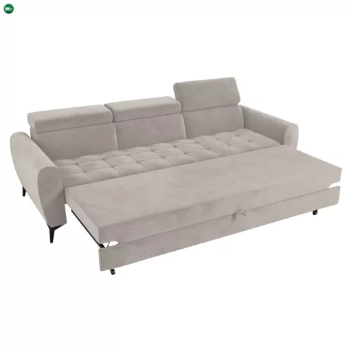 3-személyes, kihúzható kanapé, bézs Taupe, BARELO