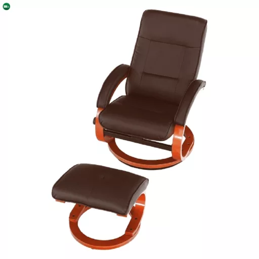 Relaxáló állítható fotel, sötétbarna, RYAN