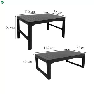 Dina 4+1 kerti bútor garnitúra szett