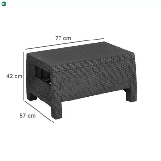Atlantic kerti nyugágy set Luzon asztallal