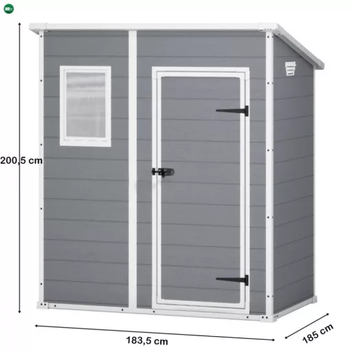 Manor 6x6 műanyag kerti ház