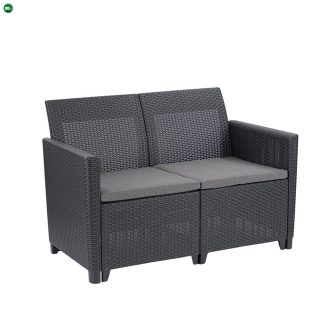 Claire 2 üléses műrattan kerti kanapé